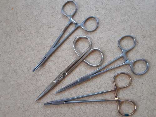 Surgical Clamps & Sheffield England pair of scissors!! All for 1 Bid!!