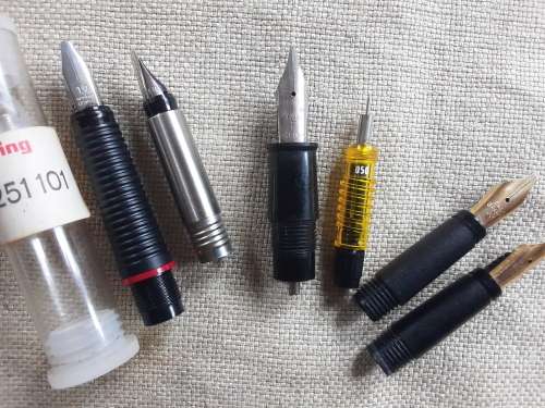STUNNING ART pen NIBS: *PARKER, SHEAFFER, ROTRING, FABER CASTELL* etc.Collection!! ALL for 1 Bid!!!
