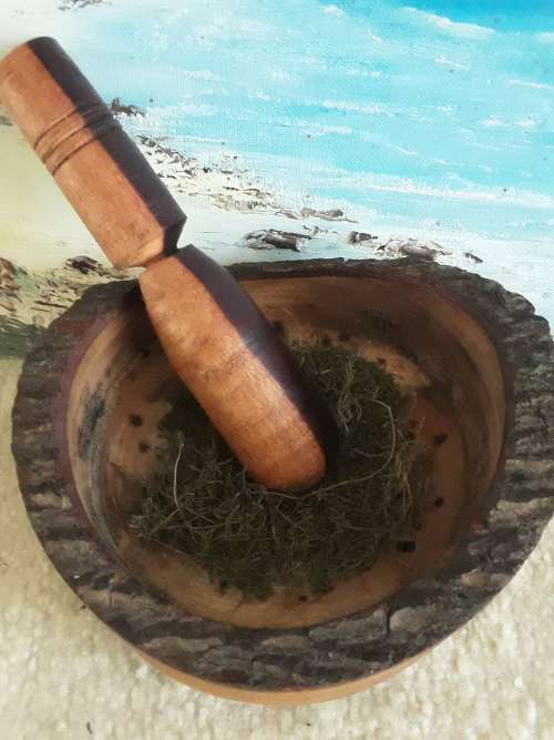 FAB!! Wooden *MORTAR + PESTLE*!!