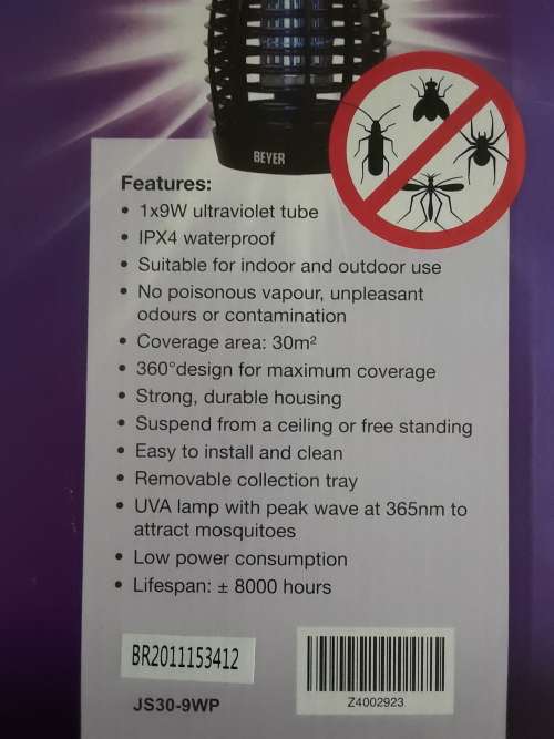 UP FOR GRABS!! BEYER Insect Killer ~ IPX4 Waterproof ~ working! RELISTED