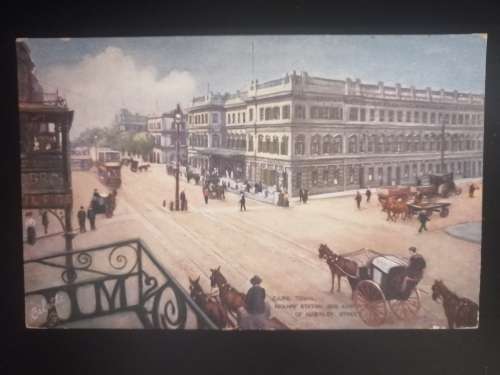 Tuck Oilette Unused Postcard of: The Railway Station, Cape Town. A stunning card