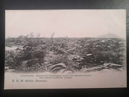 Vintage Postcard of: `Gefechtsfeld`. South West Africa. Namibia. Unposted. Undivided Back