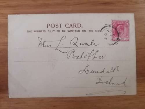 Vintage Postcard of: The Public Gardens Kimberley. Posted 1906.