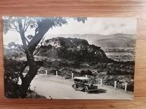 Postcard : Real photographic card of Umtali Rhodesia from Christmas Pass. Used 1943. (stamp damaged)