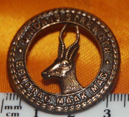 WWII South African cap badge - Springbok (2)