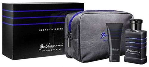 Baldesarini Secret mission : 90ml EDT , 50ml Shower gel, Toiletry Bag.