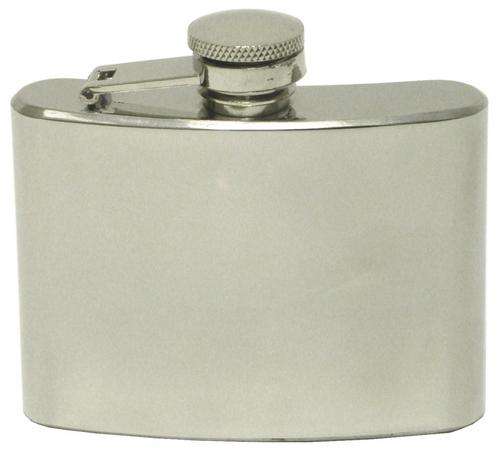 ULTRATEC STAINLESS STEEL HIP FLASK WIDE GLOSS 4 OZ