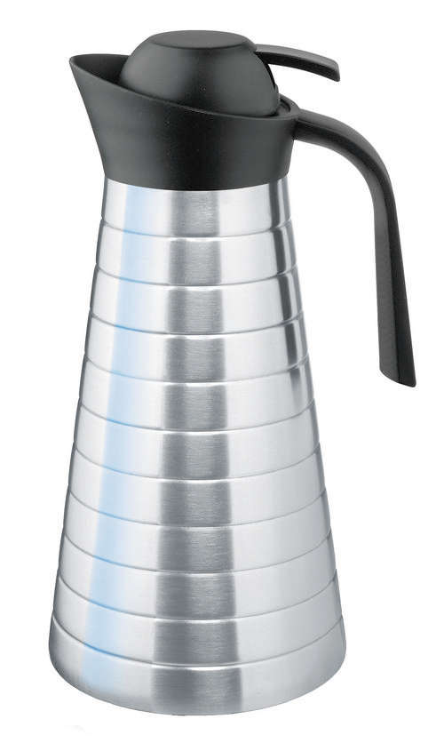 ISOSTEEL TABLELINE FLUTED STAINLESS STEEL VACUUM POT 1.0L WITH SCREW LID