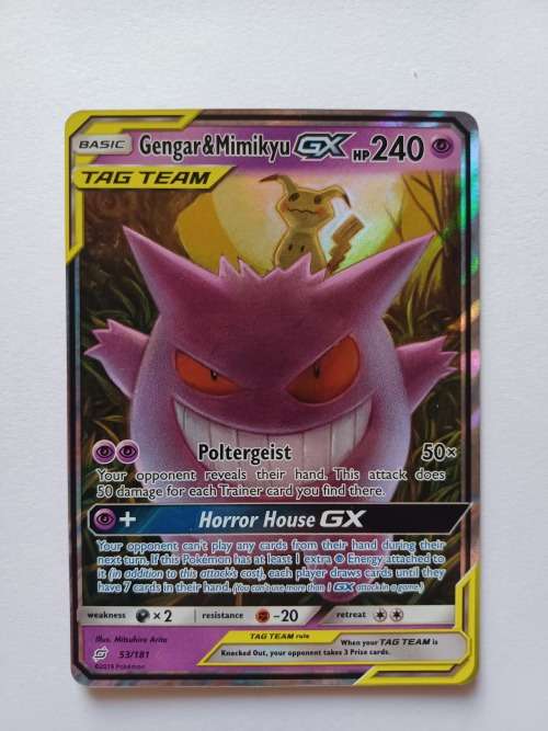 Pokemon Card Gengar & Mimikyu GX - Team Up 53/181