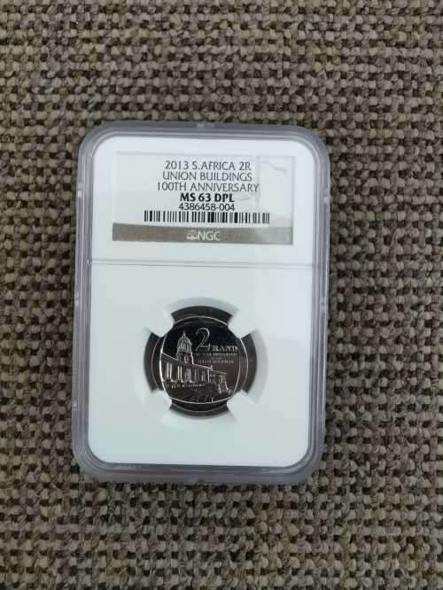 2013 South African R2 (Union Buildings 100th Anniversary) - NGC MS63 DPL
