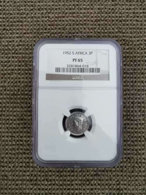 1952 South African 3P - NGC PF65