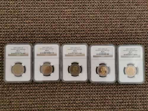 2008 South African R5 Set - NGC MS61, MS62, MS63, MS64, MS65