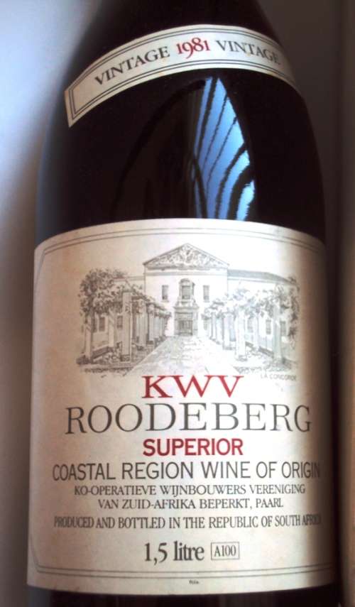 KWV ROODEBERG 1981 VINTAGE, 1.5Lt., MAGNUM. Boxed.