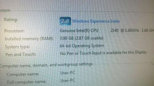 LENOVO PC. Desktop Computer, Windows 7 Professional installed.