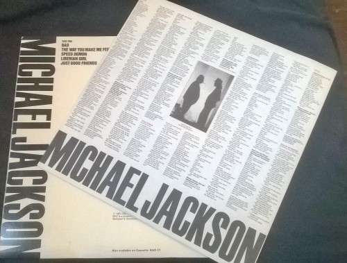MICHAEL JACKSON, BAD, 12` Vinyl LP Record. Mint condition. RARE!