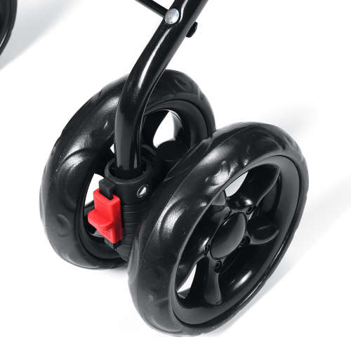 Folding Pet Stroller 4 Wheeled Dog Cat Carrier Cart Outdoor Travel Puppy Trolley