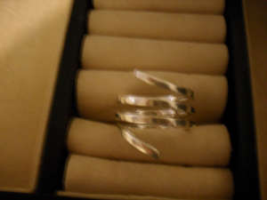 S/silver spiral/coil ring