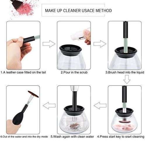 Makeup Brush Cleaner, Automatic And Dry Brushes In Seconds For All Size Cleaning