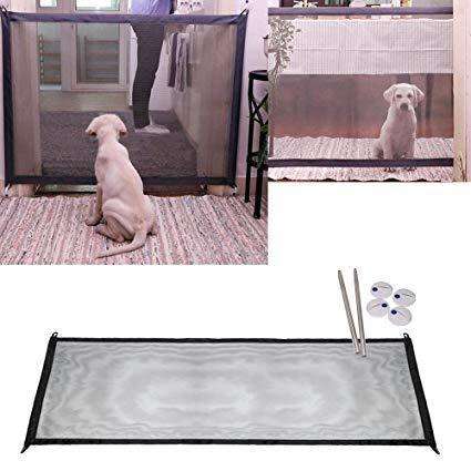 Dog-Gate-Ingenious-Mesh-Magic-Pet-Dogs-Enclosure-Safe-New-Fences-Puppy-Cat-Guard  Dog-Gate-Ingeniou