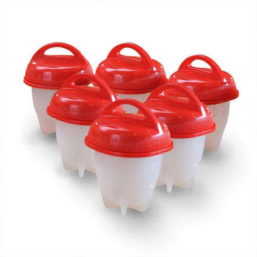 6PCS Silicon Egg Boiler Hard Boiled Egglettes Egg Cooker Food Grade Kitchen Tool