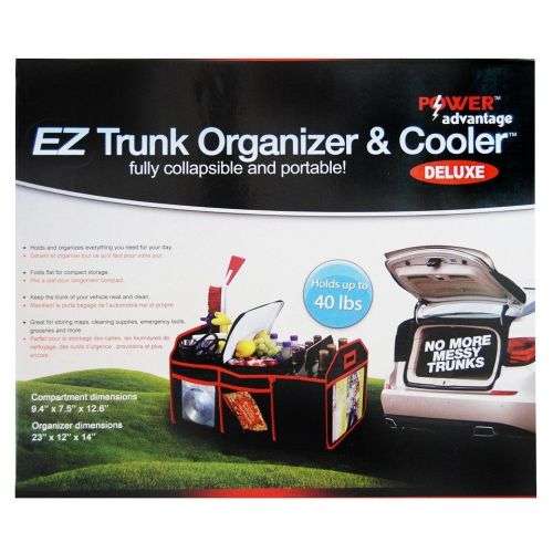 EZ Car Auto Trunk Organizer and Cooler Deluxe Power Advantage Collapsible Portable(AS SEEN ON TV)