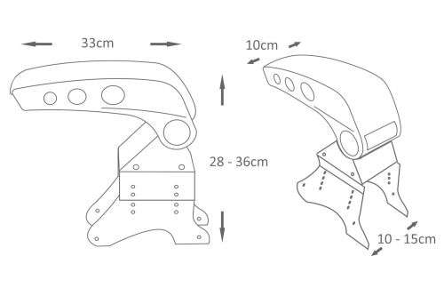 Universal-Black-Armrest-Arm-Rest-Centre-Console-Storage-Leather-Box-Car-Van-Bus  Universal-Black-Ar