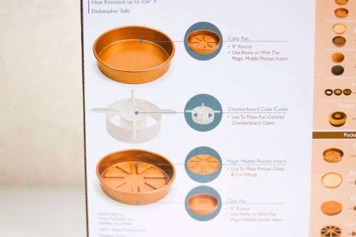 3 Piece Set Copper Chef 9" Perfect Cake Pan Mold Bakeware Kitchen Baking Round
