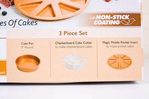 3 Piece Set Copper Chef 9" Perfect Cake Pan Mold Bakeware Kitchen Baking Round