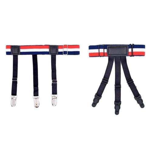 Strong Men's Shirt Stays Holders Elastic Garter Belt Suspender Locking Clamps AU