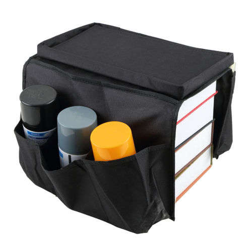 6 Pockets Remote Holder Table Arm Rest Organizer Bag Sofa Couch Storage GO