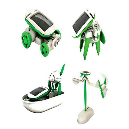 6 in 1 DIY Educational Learning Power Solar Robot Kit Childs Kids Toys Hobbies