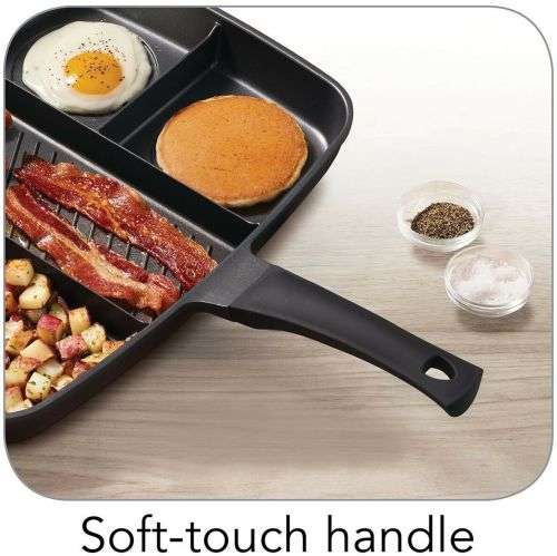 All-in-One Frying Pan Heavy-Gauge Cast Aluminum Nonstick Dishwasher-Safe