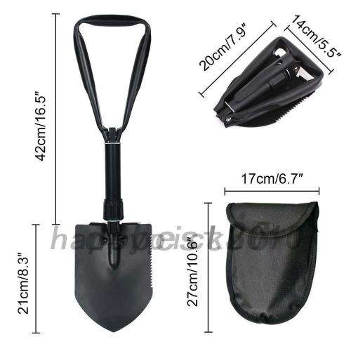 Multi-function Folding Spade Shovel Emergency Survival Camping Military Tool