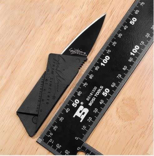 Sinclair Portable Credit Card Thin Cardsharp Wallet Folding Pocket Knife Camping