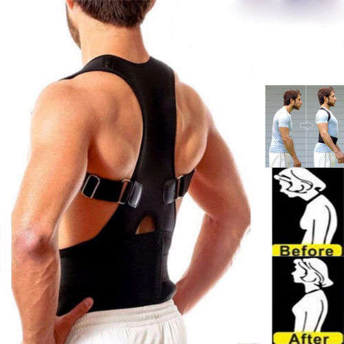 Adjustable Posture Corrector Back Support Shoulder Lumbar Brace Belt Men Women