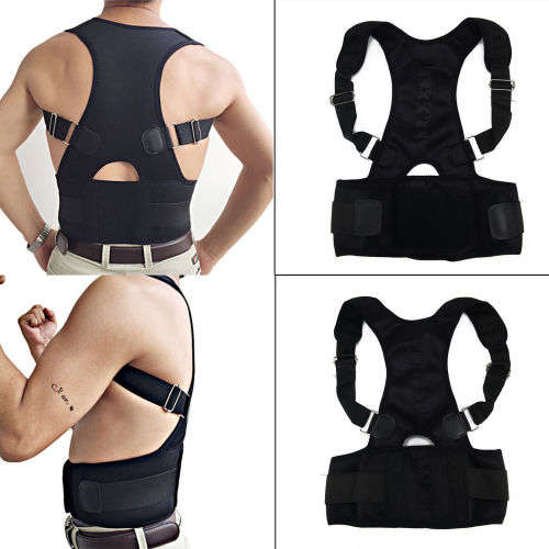 Adjustable Posture Corrector Back Support Shoulder Lumbar Brace Belt Men Women