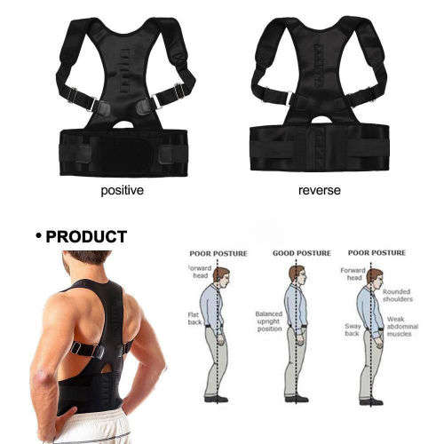 Adjustable Posture Corrector Back Support Shoulder Lumbar Brace Belt Men Women