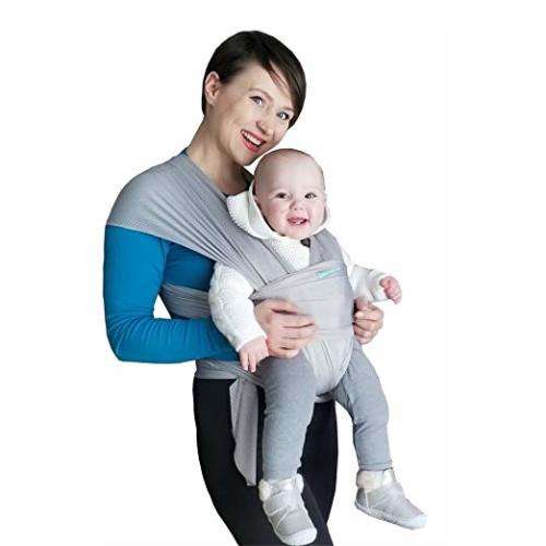 ONLY NAVY BLUE AND BLACK; The Breezy Wrap | Quick-Dry Cotton-mesh Baby Carrier | Cool, Breezy.