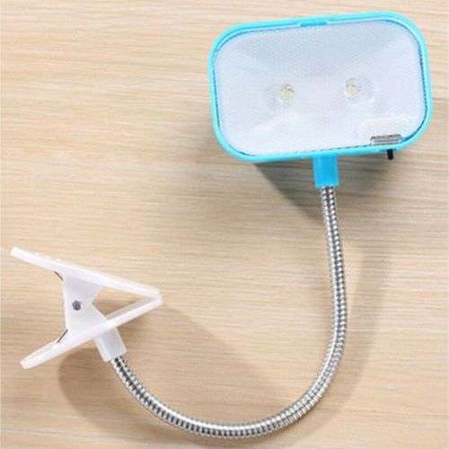 1X(LED Book Light Flexible Portable Mini Adjustable Clip-on Reading Lamps G E3K1