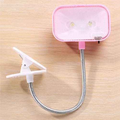1X(LED Book Light Flexible Portable Mini Adjustable Clip-on Reading Lamps G E3K1
