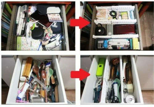 Spring Loaded Drawer Divider Organizer Expandable Separator White Adjustable ( 2 in box)