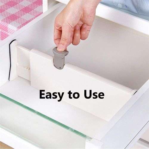 Spring Loaded Drawer Divider Organizer Expandable Separator White Adjustable ( 2 in box)