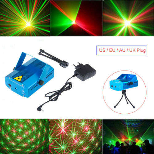 2018 Mini Projector DJ Disco Light Stage Laser LED R&G Party Xmas Lighting Show