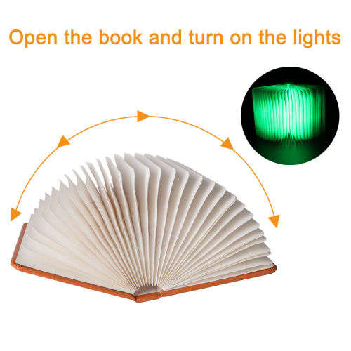 Mini USB Rechargeable LED Folding Colorful Book Lamp Night Light Table Lamp Gift