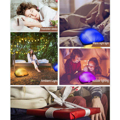 Mini USB Rechargeable LED Folding Colorful Book Lamp Night Light Table Lamp Gift