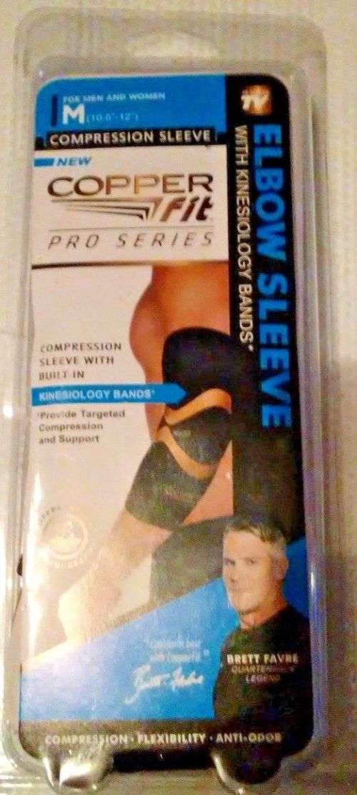 Copper Pro Series Performance Compression Elbow Sleeve With Copper SIZES M