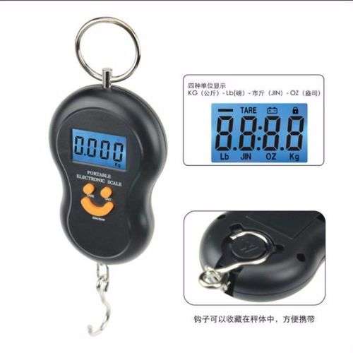 50kg/10g Portable Electronic Scale LCD Digital Hanging Luggage Weight Hook Scale