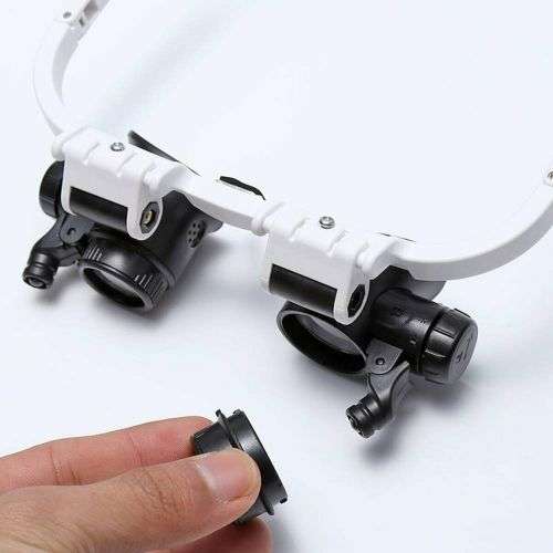 8X23X Magnification Head Wearing LED Magnifier Glass For Watch Jewelry Repair