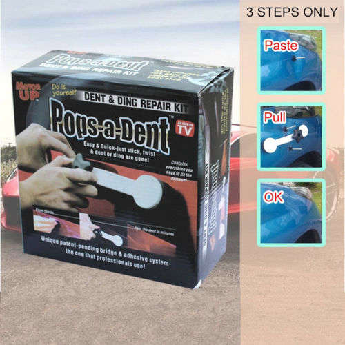 Pops-a-dent Car Body Dent Repair Tool Kit DIY Puller Bridge Glue Gun Stick set