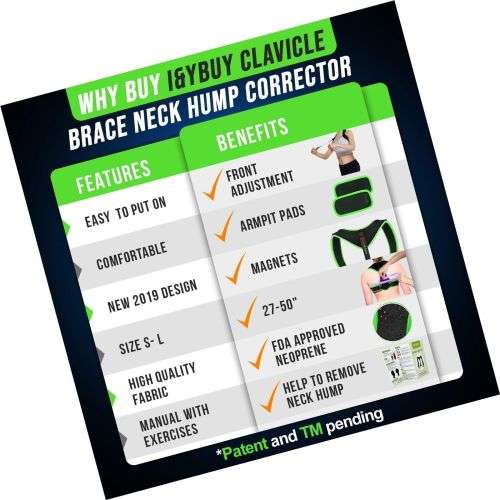 Clavicle Brace Neck Hump Corrector, Posture Corrector for Women & Men, Magnet...